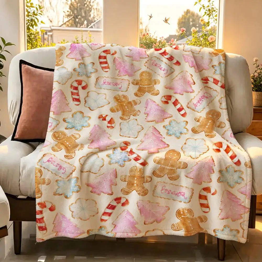 ผ้าห่มฟลานเนลลายคริสต์มาสสีชมพ - Christmas Throw Blanket บทวิจารณ์และราคา