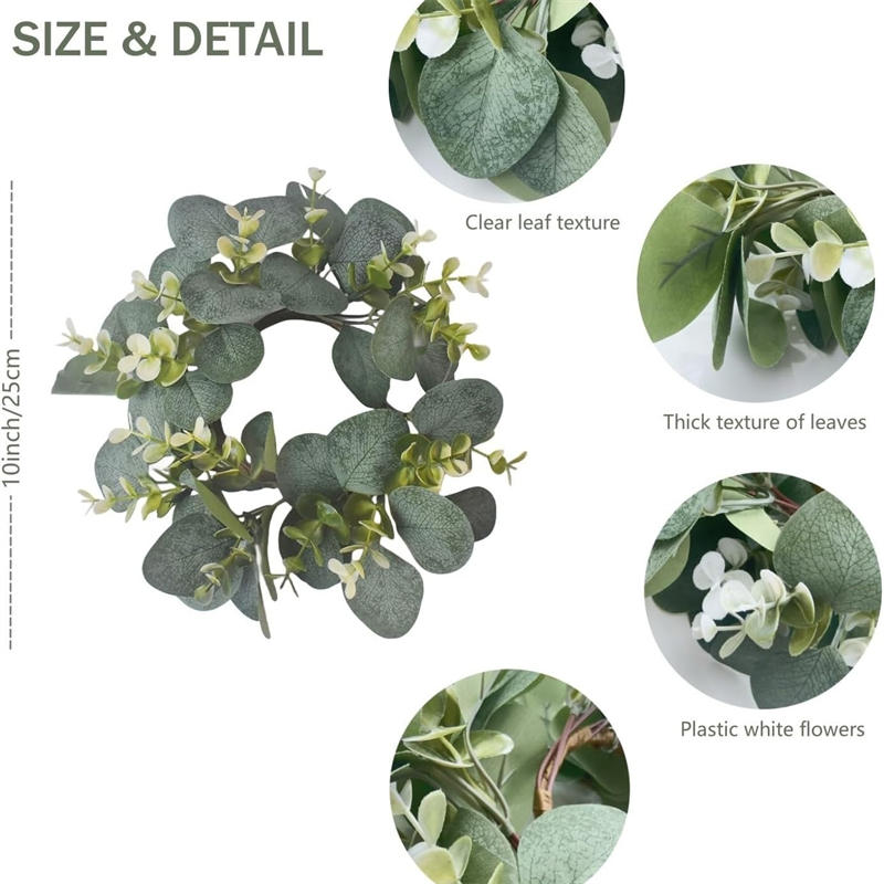 พวงหรีดยูคาลิปตัส ที่ใส่เทียนค - Christmas Wreath Fake บทวิจารณ์และราคา