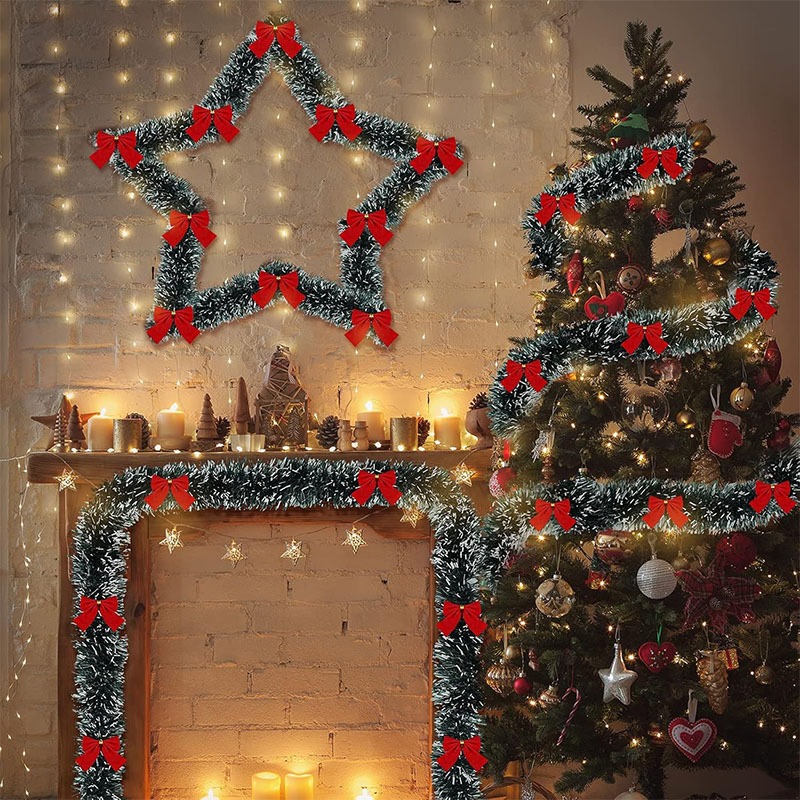 ริบบิ้นประดับคริสต์มาสแบบ DIY  - Tinsel Garland Decoration บทวิจารณ์และราคา